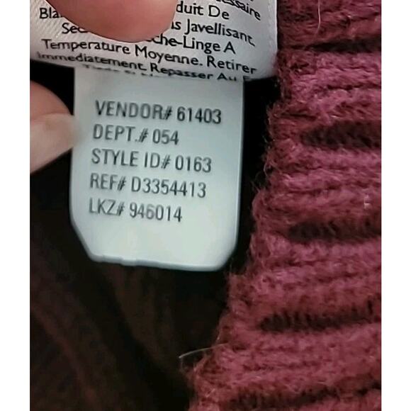 VTG Eddie Bauer Men’s Heritage Fisherman Knit Sweater XL Burgundy Crew Pullover - Picture 7 of 9